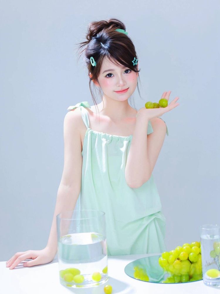 Summer Clothing For Girls - ภาพถ่ายฤดูร้อนใหม่ สไตล์เกาหลี หวาน น่ารัก โปร่งใส สาวหวาน