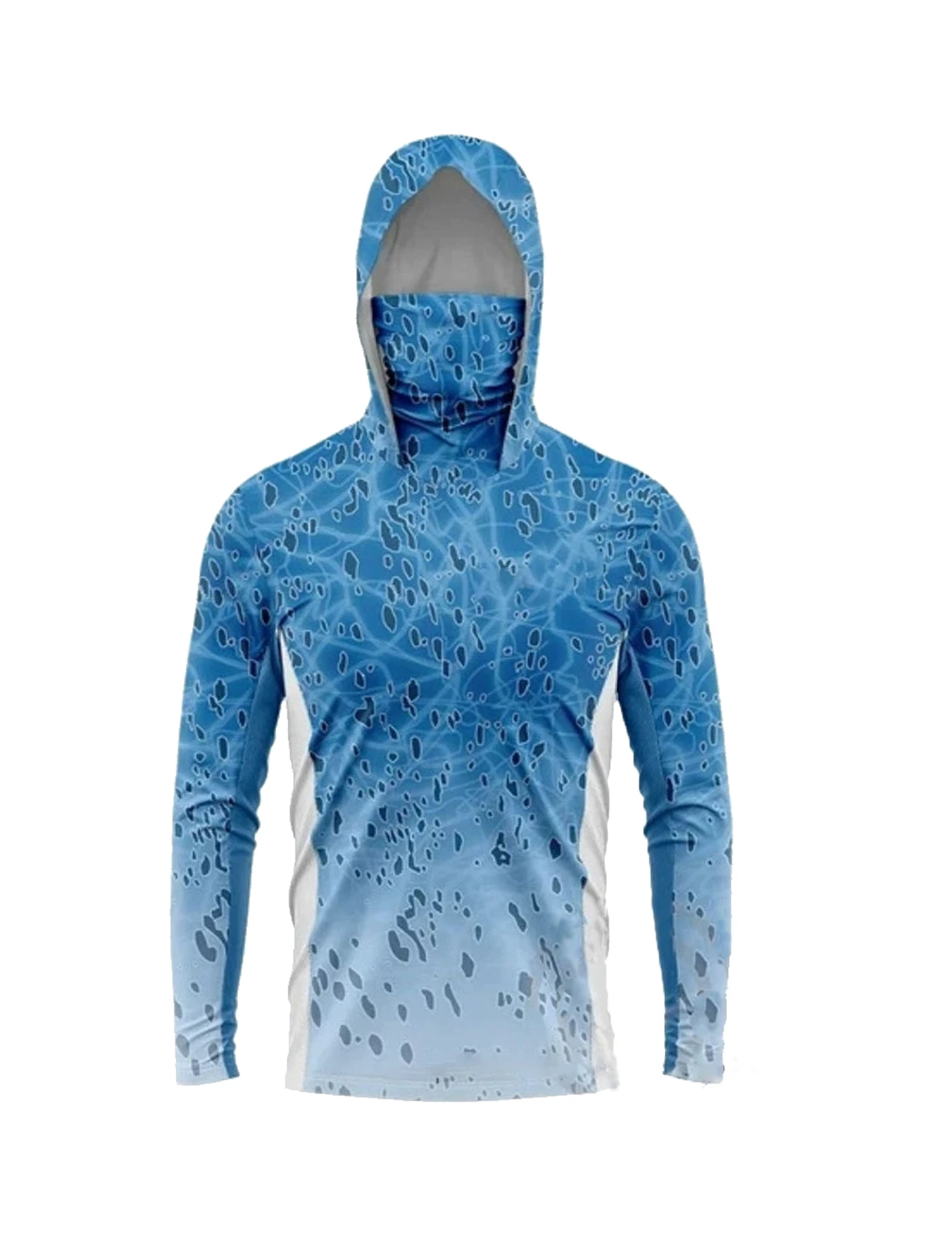 Summer Clothing Mens - เสื้อฮู้ดดี้ตกปลาแขนยาวสำหรับผู้ชาย พร้อมหน้ากากป้องกันรังสียูวี เสื้อกันแดด เสื้อตกปลา เสื้อเจอร์ซีย์สำหรับล่าปลา UPF