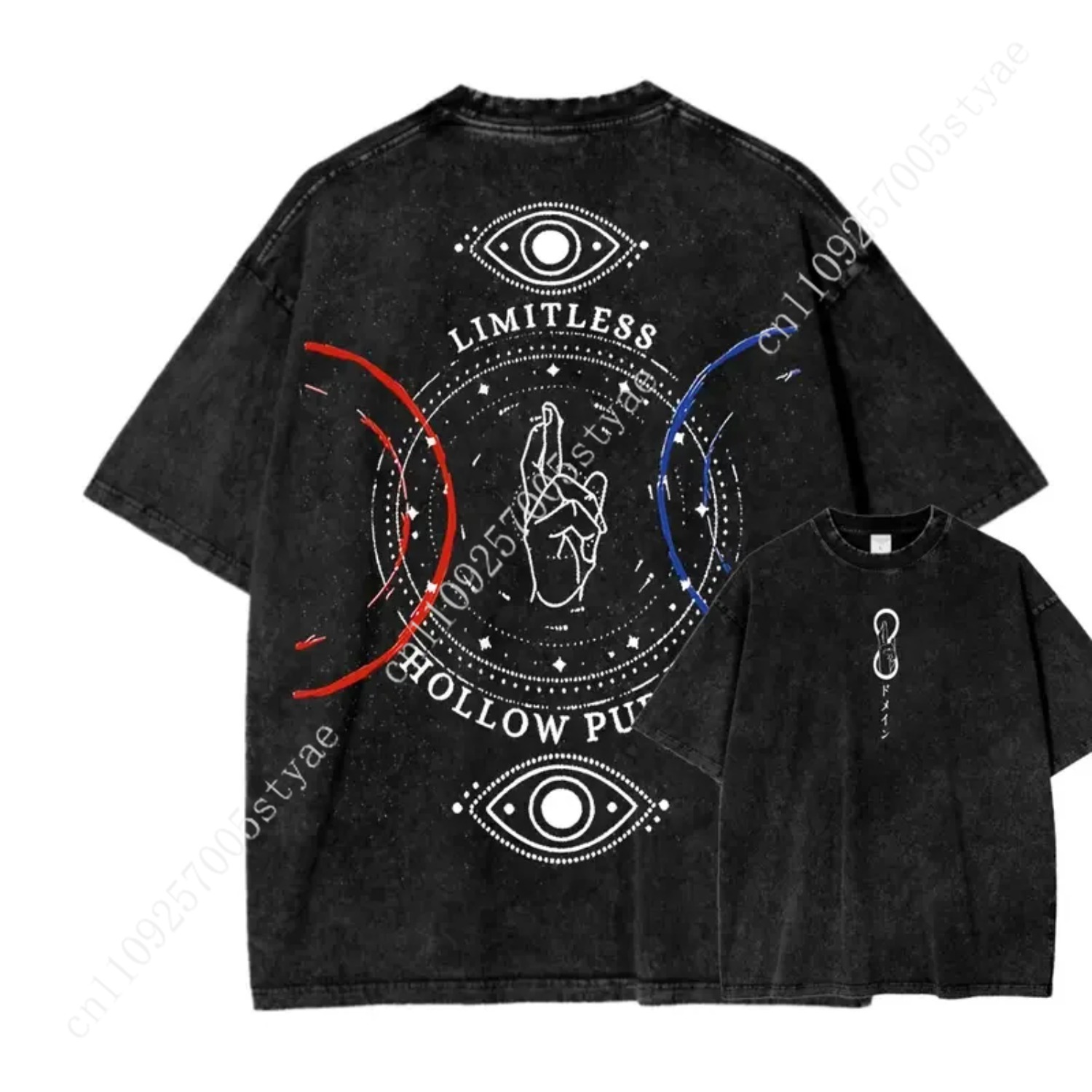 Summer Quilt - เสื้อยืดลายอนิเมะโกโจ ซาโตรุ เสื้อผ้าผู้ชายผู้หญิงสไตล์วินเทจ เสื้อยืดโอเวอร์ไซส์ผ้าฝ้าย เสื้อยืดฮาราจูกุ