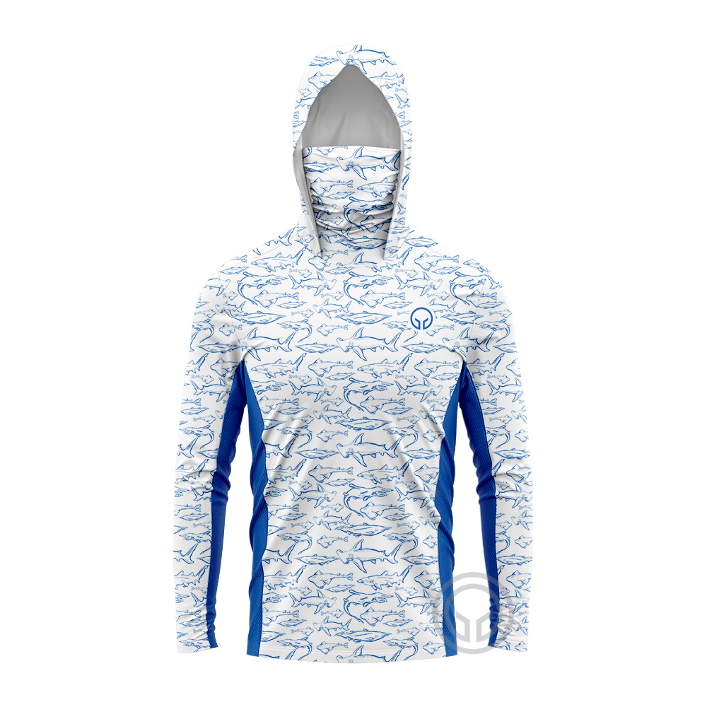 Summer Clothing Mens - เสื้อผ้าตกปลาใหม่สำหรับฤดูร้อน เสื้อเจอร์ซีย์แขนยาวสำหรับผู้ชาย เสื้อยืดกันแดดป้องกันรังสียูวี ระบายอากาศได้ดี พร้อมฮู้ดสำหรับตกปลา