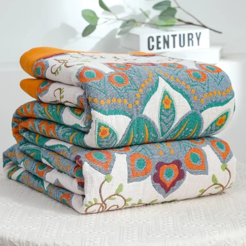Summer Quilt - ฤดูร้อนผ้านวมสบายๆผ้าห่มใหม่ผ้าฝ้ายผ้าห่มสําหรับเตียง Boho โซฟาผ้าเช็ดตัวโยนนุ่ม Mandala เตียงแผ่นสองด้าน