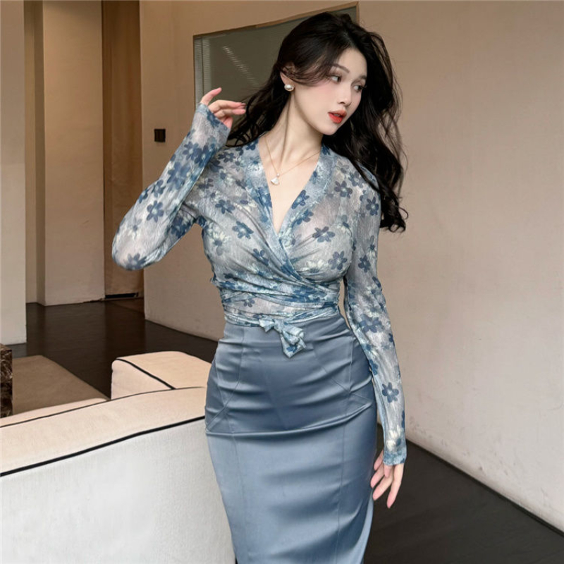 Summer Clothing Wraps - ชุดเสื้อผ้าผู้หญิงไซส์ใหญ่พิเศษสำหรับผู้หญิงชุดสองชิ้นกระโปรงยาวหางปลาเข้าได้กับทุกชุด