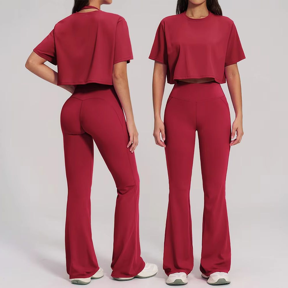 Summer Clothing Trends For Women - ชุดโยคะ 2 ชิ้น ชุดออกกำลังกาย ชุดกีฬา ชุดวิ่ง