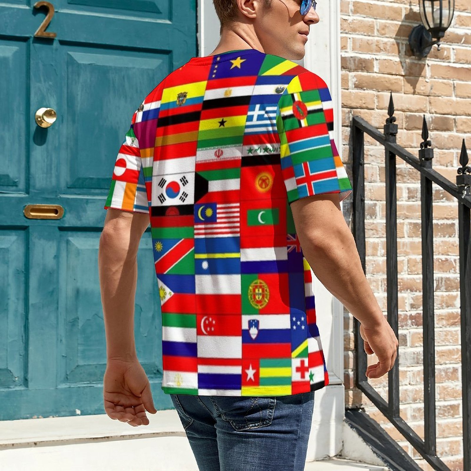 เสื้อยืดพิมพ์ลายคอลลาจธงตารางส - Summer Clothing Ideas Men บทวิจารณ์และราคา