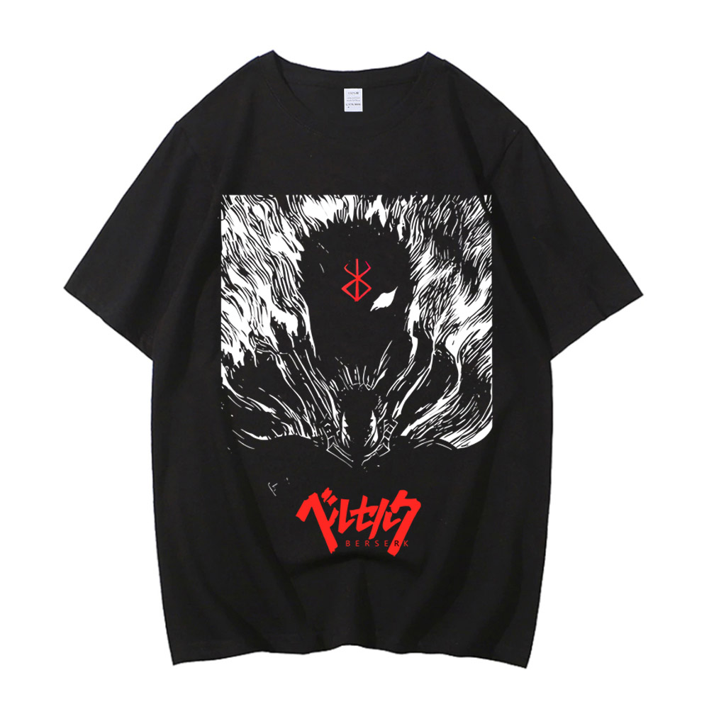 เสื้อยืดอนิเมะ Berserk ลายพิมพ - Summer Clothing Trends For Women บทวิจารณ์และราคา