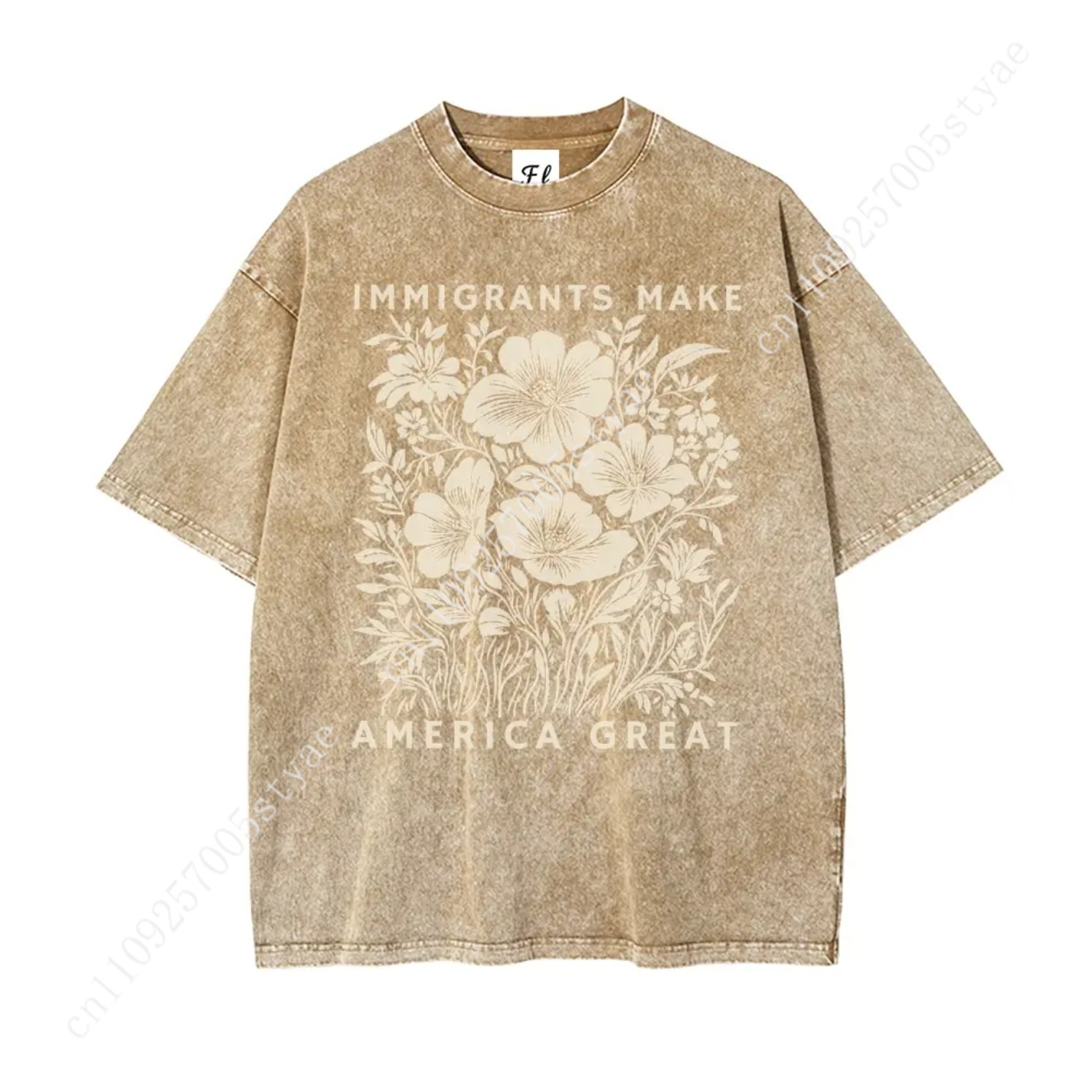 เสื้อยืดโอเวอร์ไซส์ลาย 