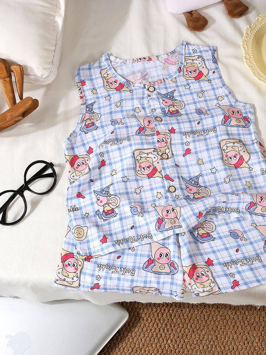ชุดเสื้อกั๊กผ้าฝ้ายผสมไหมสำหรั - Summer Clothing For Girls บทวิจารณ์และราคา