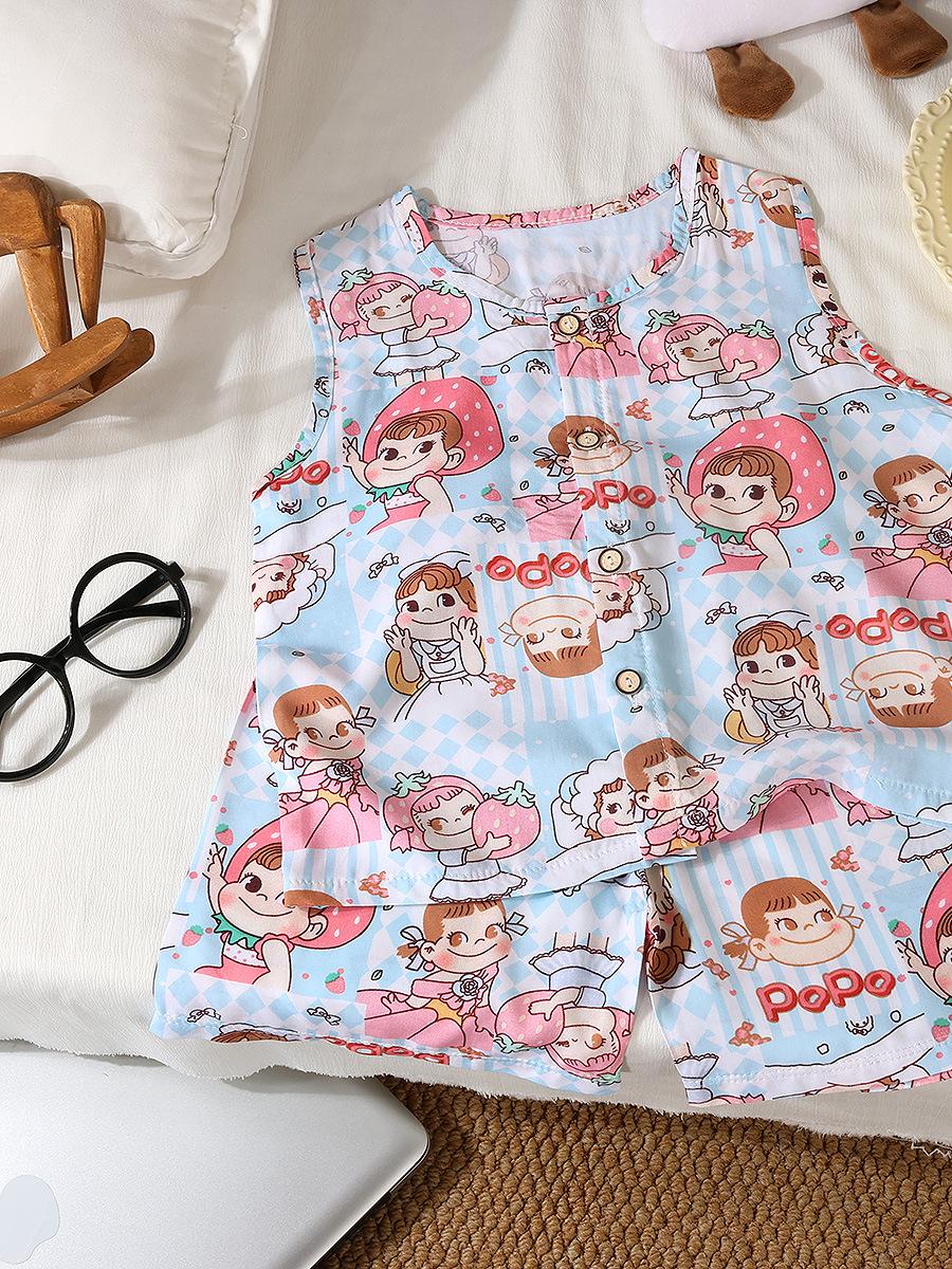 ชุดเสื้อกั๊กผ้าฝ้ายผสมไหมสำหรั - Summer Clothing For Girls บทวิจารณ์และราคา