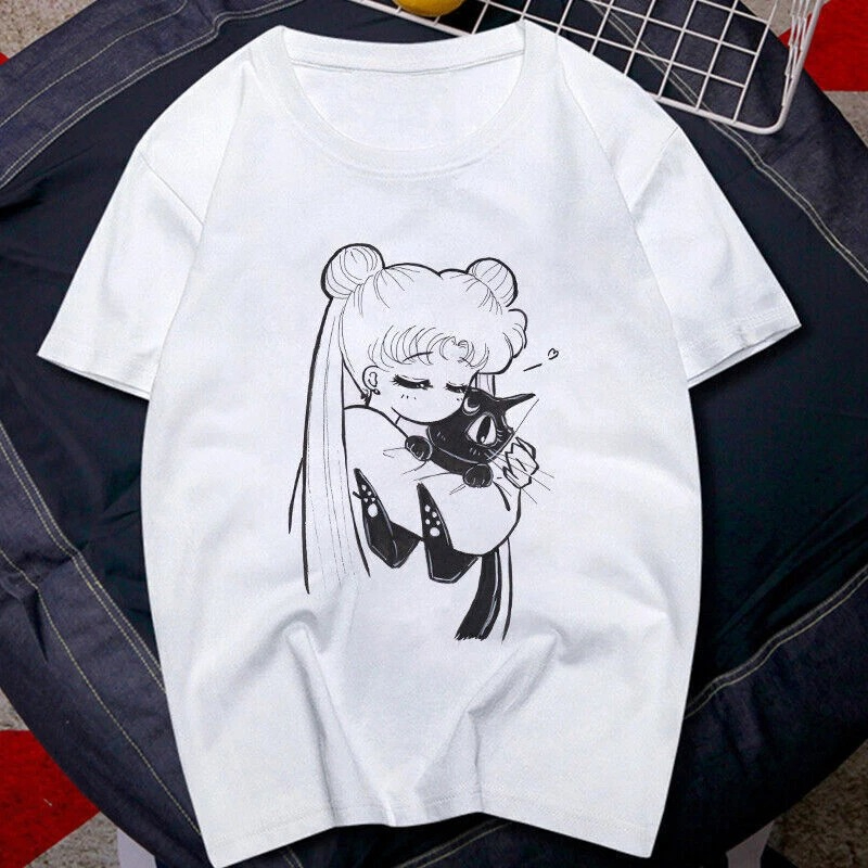เสื้อยืดลายการ์ตูนเซเลอร์มูนยุ - Summer Clothing Trends For Women บทวิจารณ์และราคา