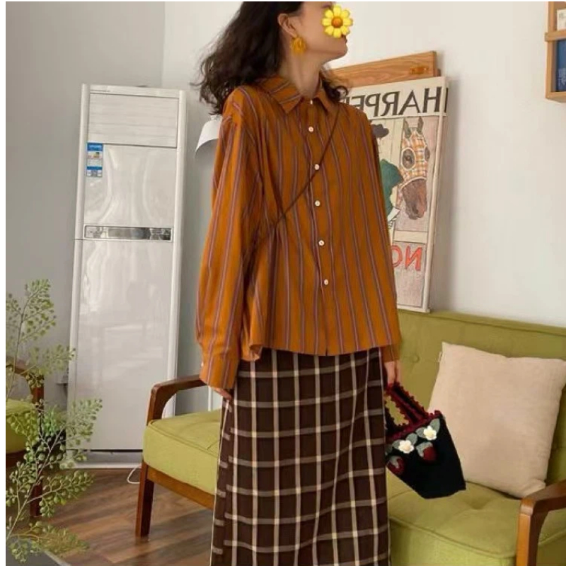 เสื้อโปโลแขนยาวคอโปโลลำลองลายท - Summer Clothing Trends For Women บทวิจารณ์และราคา