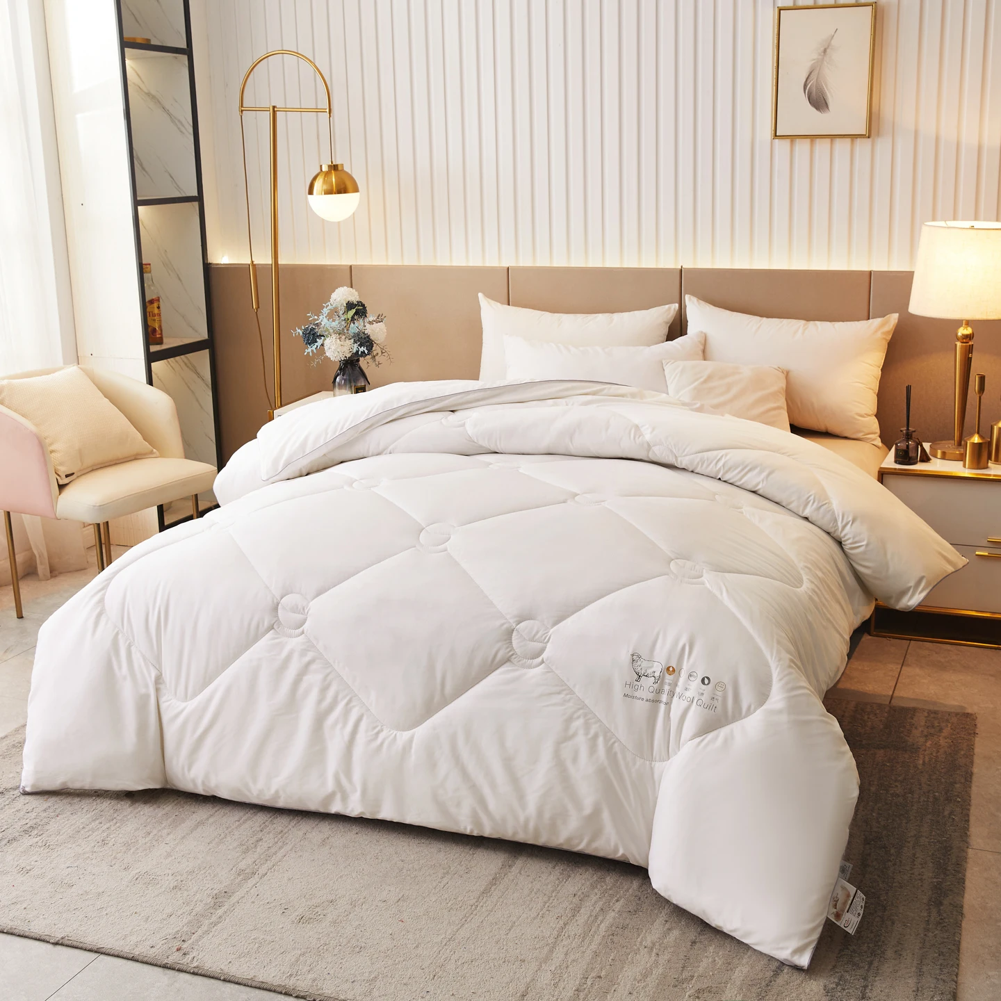 ผ้านวมขนแกะแท้ 100% หรูหรา หนา - Summer Quilt บทวิจารณ์และราคา