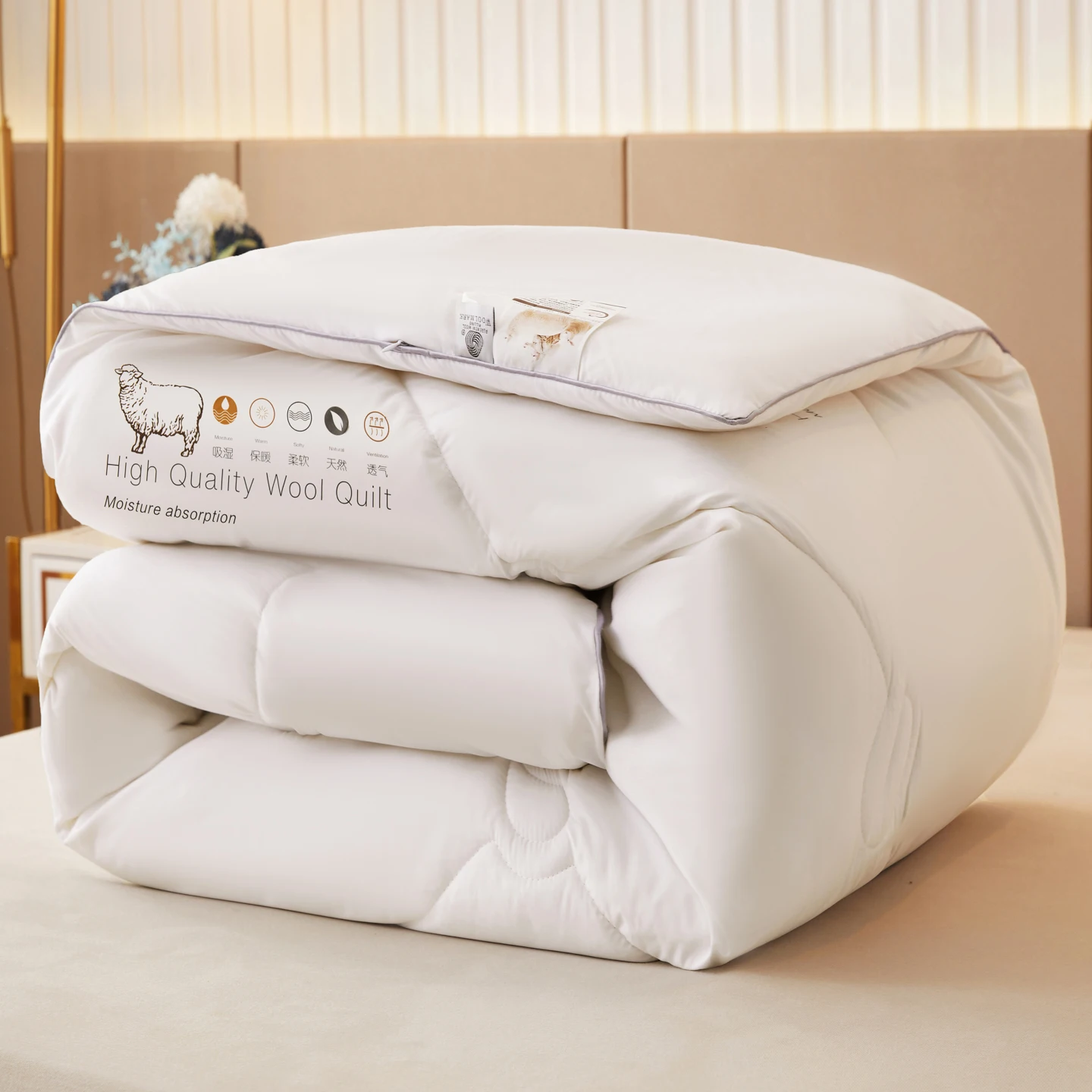 ผ้านวมขนแกะแท้ 100% หรูหรา หนา - Summer Quilt บทวิจารณ์และราคา