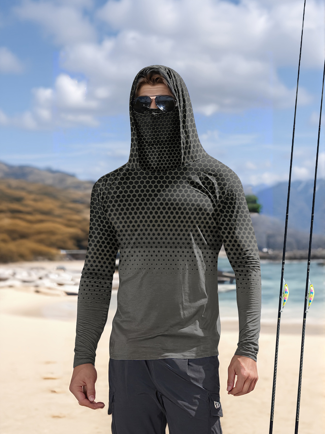 เสื้อฮู้ดตกปลาสำหรับผู้ชายฤดูร - Summer Clothing Mens บทวิจารณ์และราคา