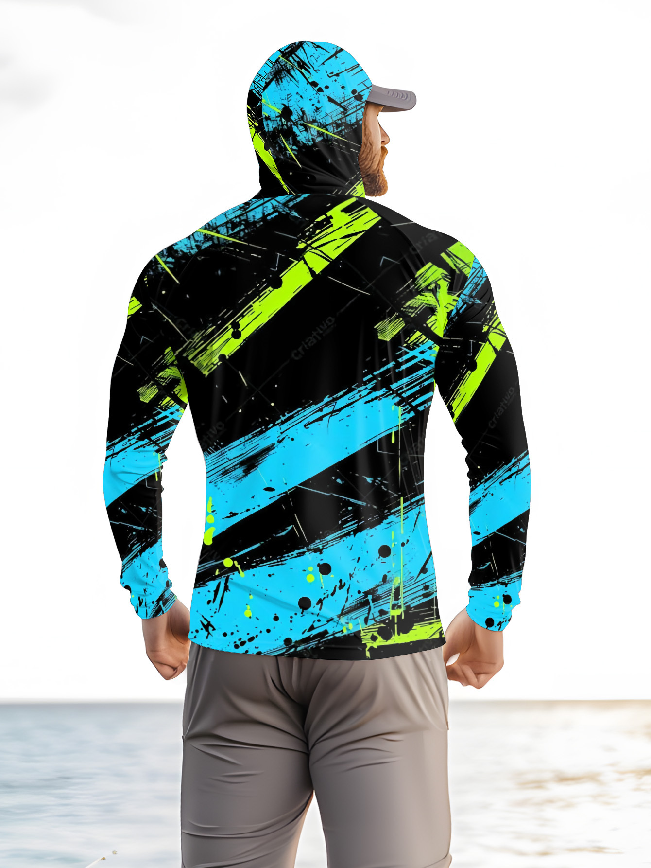 เสื้อฮู้ดตกปลาผู้ชาย แขนยาว แห - Summer Clothing Mens บทวิจารณ์และราคา