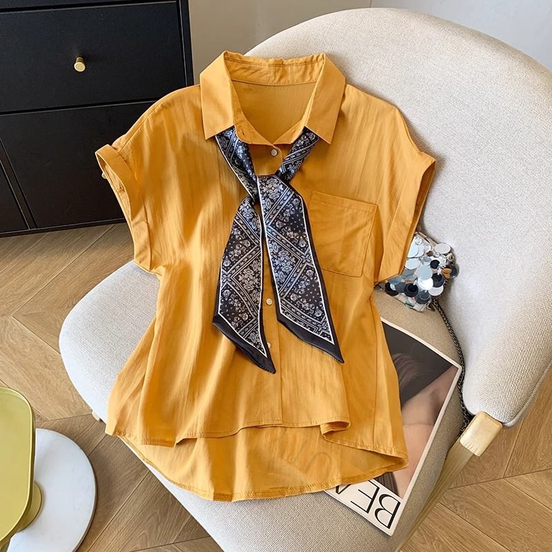 เสื้อเชิ้ตแขนสั้นคอปกสไตล์ออฟฟ - Summer Clothing Trends For Women บทวิจารณ์และราคา