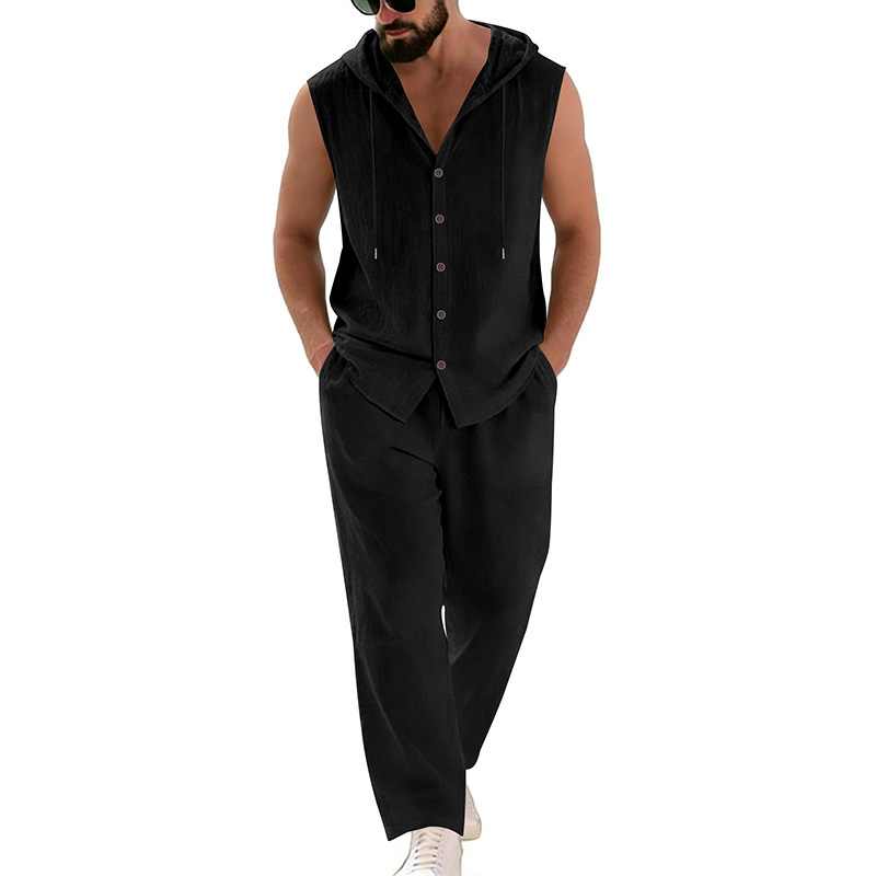 ชุดลำลองผ้าลินินสำหรับผู้ชาย เ - Summer Clothing Mens บทวิจารณ์และราคา