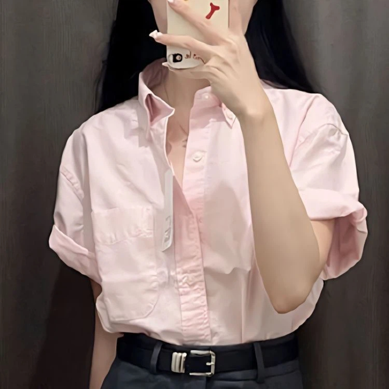 เสื้อโปโลแขนสั้นสไตล์เกาหลี คอ - Summer Clothing Trends For Women บทวิจารณ์และราคา