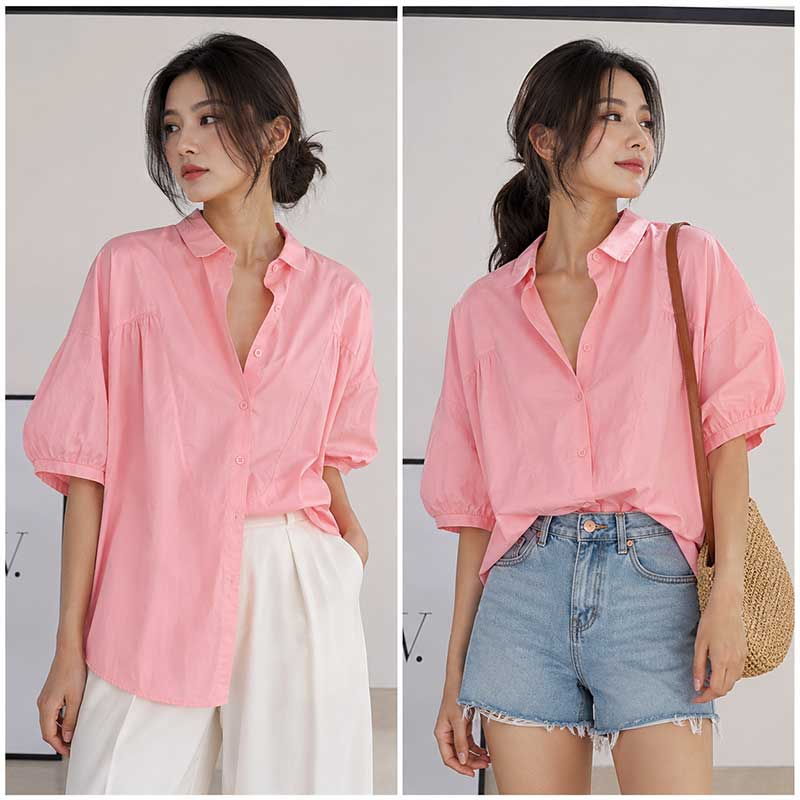 เสื้อเบลาส์แขนสั้นทรงหลวมสไตล์ - Summer Clothing Trends For Women บทวิจารณ์และราคา