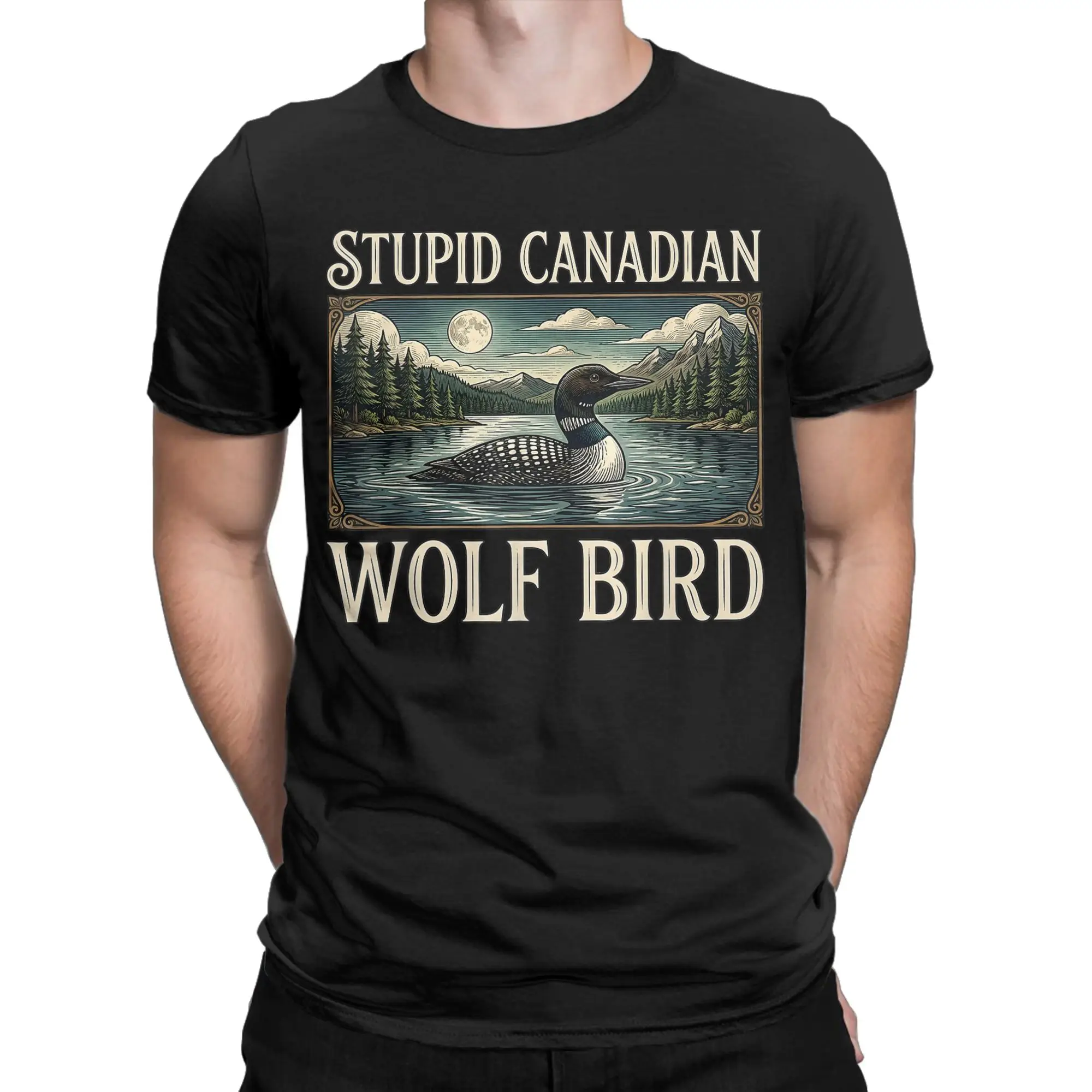 เสื้อยืดลายตลก นกหมาป่าแคนาดา  - Summer Clothing Ideas Men บทวิจารณ์และราคา
